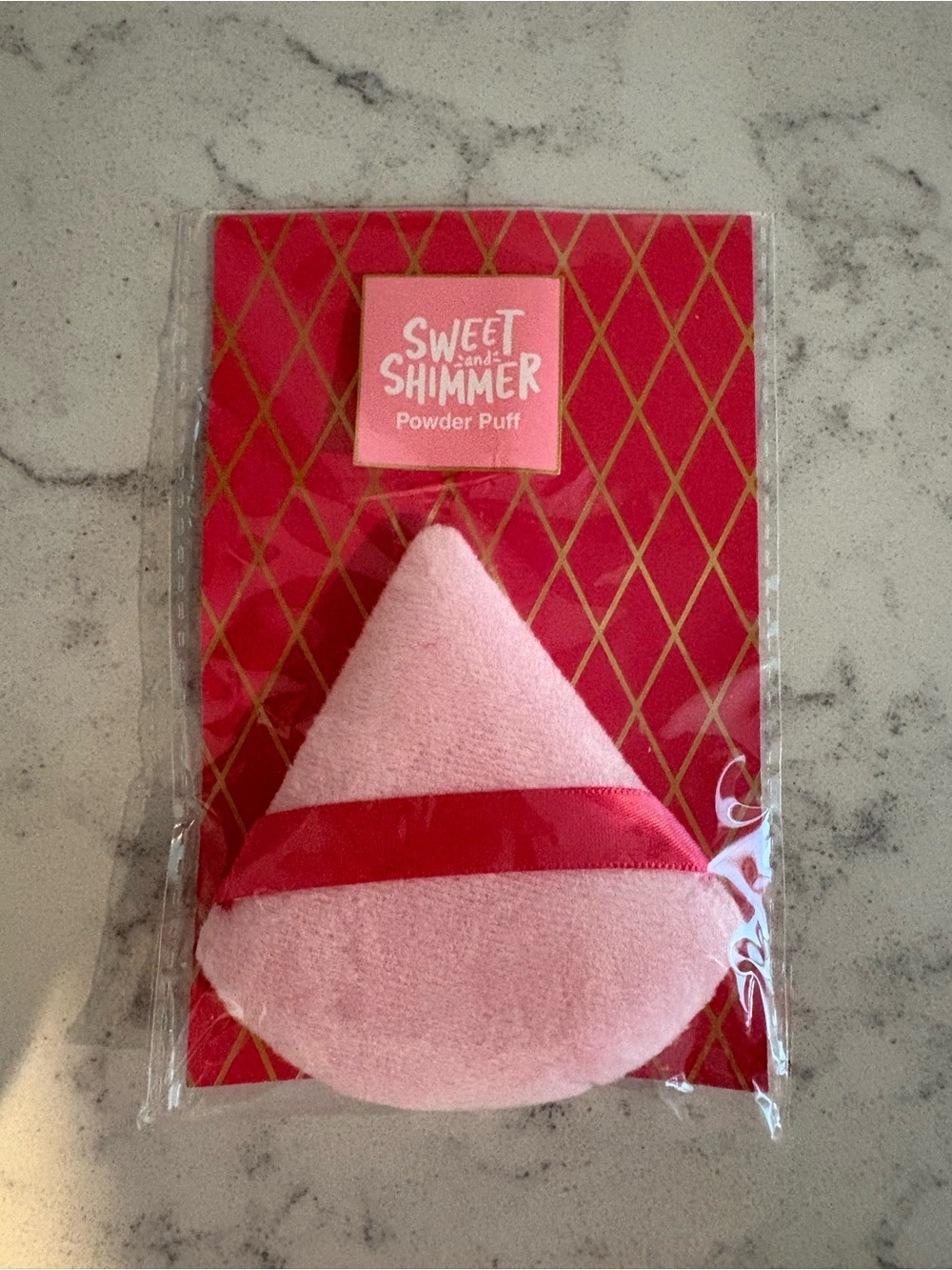 Pink Powder Puff Makeup Applicator